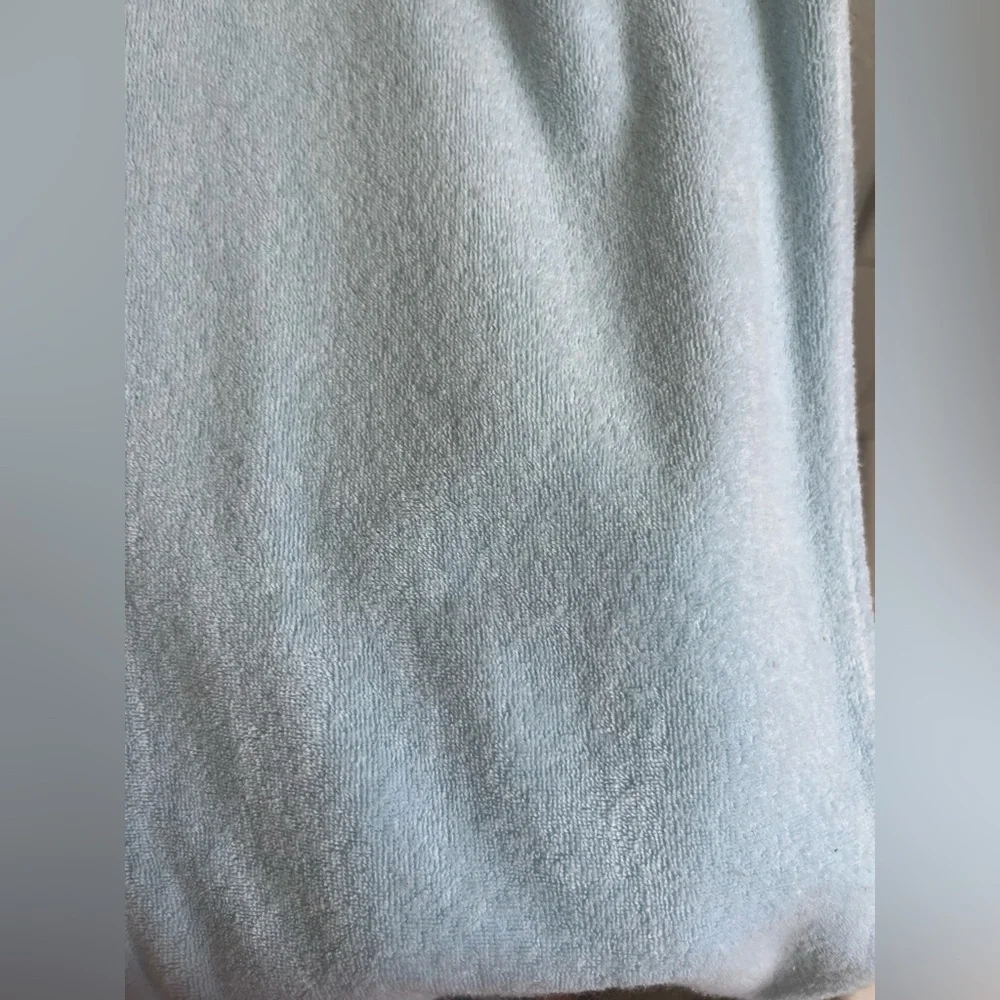 2000s Vintage Juicy Couture Terry Cloth Eyelet Tracksuit Petite Baby Blue - Picture 6 of 7